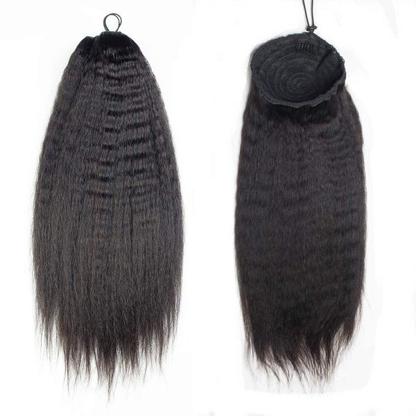 yaki kinky straight ponytail human remy hair clips in brazilian virgin ponytials extension wrap around drawstring head wear hairpiece, Black
yaki kinky straight ponytail human remy hair clips in brazilian virgin ponytials extension wrap around drawstring head wear hairpiece, Black