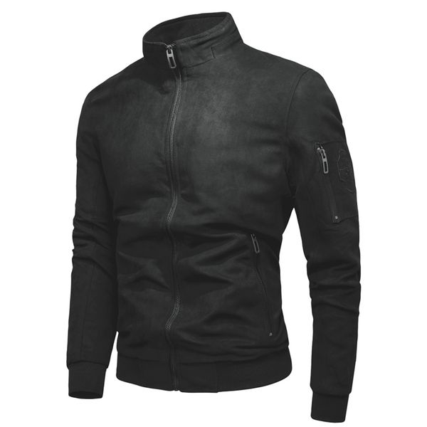 men brand new spring vintage casual suede bomber jacket coat men autumn outfit streetwear stand collar jackets coat parkas men 201118, Black;brown
men brand new spring vintage casual suede bomber jacket coat men autumn outfit streetwear stand collar jackets coat parkas men 201118, Black;brown
