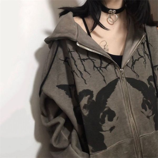 women hip hop streetwear hoodies goth angel dark print zipper jacket coat harajuku y2k hooded clothes men women punk outwear 220809, Black;brown
women hip hop streetwear hoodies goth angel dark print zipper jacket coat harajuku y2k hooded clothes men women punk outwear 220809, Black;brown