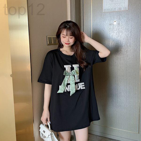 women's t-shirt designer 2022 summer heavy industry manual bead nailing letter bow short sleeve t-shirt women's korean loose half, White
women's t-shirt designer 2022 summer heavy industry manual bead nailing letter bow short sleeve t-shirt women's korean loose half, White