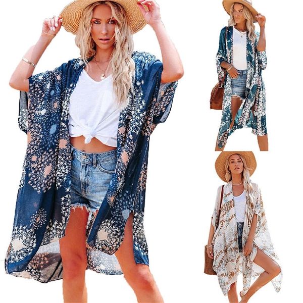 women's cape summer printed blouse women's leisure medium and long loose tulle sunscreen jacket f6jg, Black
women's cape summer printed blouse women's leisure medium and long loose tulle sunscreen jacket f6jg, Black