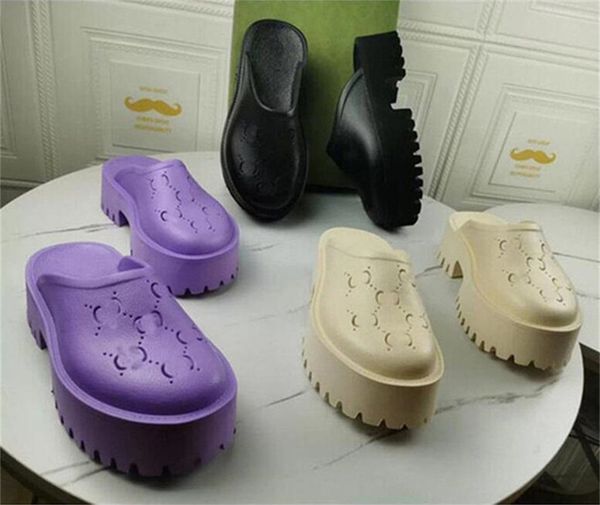brand perforated slippers men women platform designer sandals wedge rubber cut-out slide transparent materials fashion beach flats shoes, Black
brand perforated slippers men women platform designer sandals wedge rubber cut-out slide transparent materials fashion beach flats shoes, Black