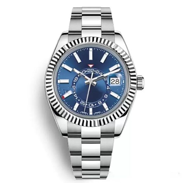 mens automatic mechanical 41mm blue watch black stainless steel sky-dweller full function small dial date calendar working wristwatch, Slivery;brown
mens automatic mechanical 41mm blue watch black stainless steel sky-dweller full function small dial date calendar working wristwatch, Slivery;brown