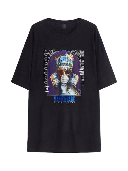 x wxheedzn figure & letter graphic tee m1mp#, White 
x wxheedzn figure & letter graphic tee m1mp#, White