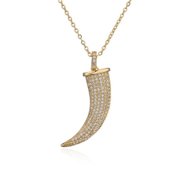 fashion design cz micro pave white enameled horns pendant necklace for women gift, Silver
fashion design cz micro pave white enameled horns pendant necklace for women gift, Silver