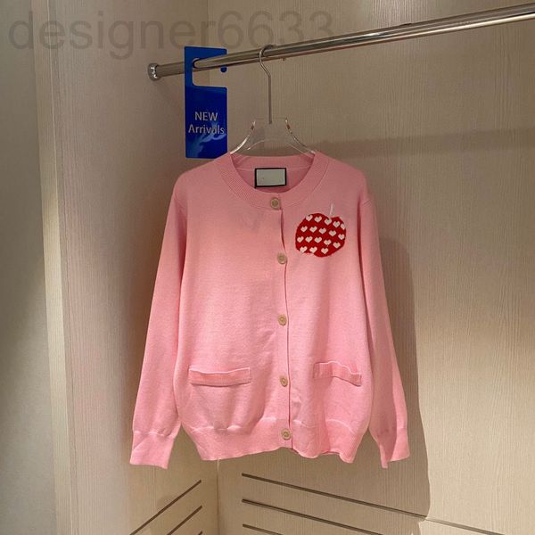 women's sweaters designer chao brand pink sweater autumn cardigan long sleeve buckle casual love jacquard round neck coat ez2b, White;black
women's sweaters designer chao brand pink sweater autumn cardigan long sleeve buckle casual love jacquard round neck coat ez2b, White;black
