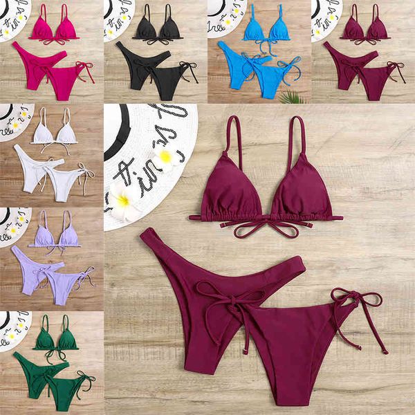 2022 new bikini solid color split three piece swimsuit for women, White;black
2022 new bikini solid color split three piece swimsuit for women, White;black