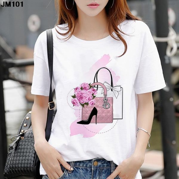 womens white fashion ladies bag printing short sleeve t shirt harajuku streetwear soft woman t-shirt clothing
womens white fashion ladies bag printing short sleeve t shirt harajuku streetwear soft woman t-shirt clothing