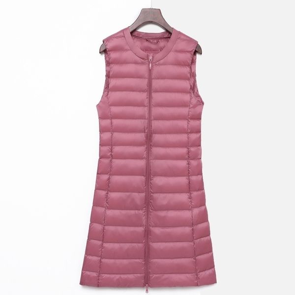 winter sleeveless ultra light down long vest oneck white duck down warm vests for woman autumn zipper korean coat female y201026, Black
winter sleeveless ultra light down long vest oneck white duck down warm vests for woman autumn zipper korean coat female y201026, Black