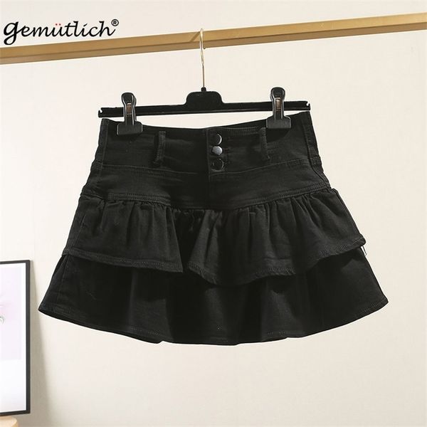 gemutlich women denim mini skirt jeans high waist japan style ruffles pleated short s-9xl 38 40 220322, Black
gemutlich women denim mini skirt jeans high waist japan style ruffles pleated short s-9xl 38 40 220322, Black