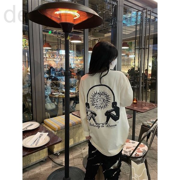 women's t-shirt designer printed t-shirt bottomed sweater women's spring and autumn ins super fire lazy style loose inside over si, White
women's t-shirt designer printed t-shirt bottomed sweater women's spring and autumn ins super fire lazy style loose inside over si, White