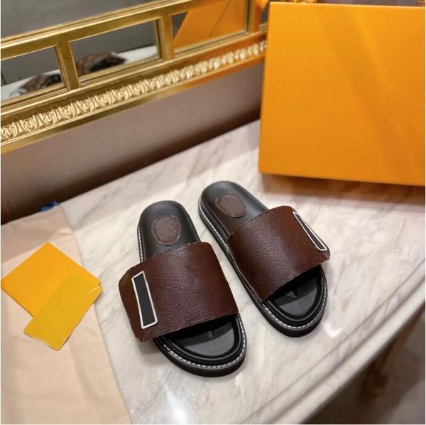 r men women velcro slippers summer fashion flat beach sandals slipper luxurys couples genuine leather slides with box large size 35-45, Black
r men women velcro slippers summer fashion flat beach sandals slipper luxurys couples genuine leather slides with box large size 35-45, Black