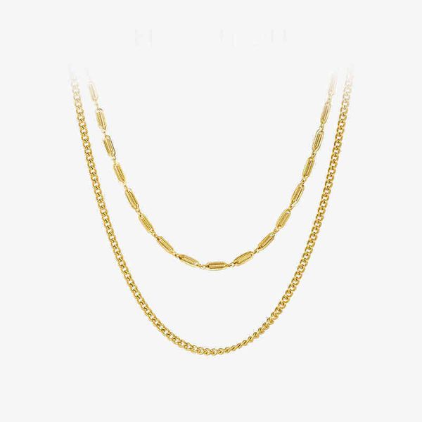 pendant necklaces double choker for women gold color spring stainless steel christmas jewelry 220427, Silver
pendant necklaces double choker for women gold color spring stainless steel christmas jewelry 220427, Silver