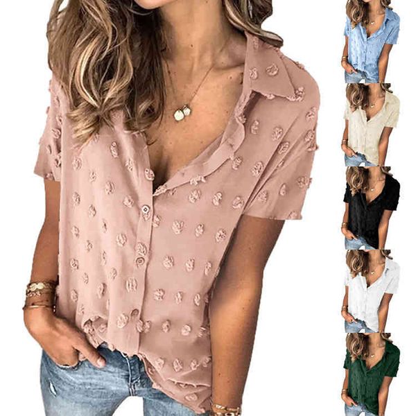 women's blouses & shirts 2022 summer lapel shirt women's fashion slim solid color short sleeved amvj, White
women's blouses & shirts 2022 summer lapel shirt women's fashion slim solid color short sleeved amvj, White