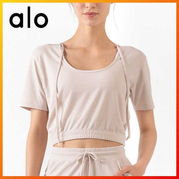 alo yoga woman clothes training fitness running breathable moisture wicking short-sleeved sports top, White;red
alo yoga woman clothes training fitness running breathable moisture wicking short-sleeved sports top, White;red