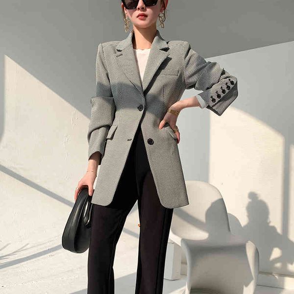 women's suits & blazers 2022 spring thousand bird suit coat women's silhouette style waist closing slim l09a, White;black
women's suits & blazers 2022 spring thousand bird suit coat women's silhouette style waist closing slim l09a, White;black