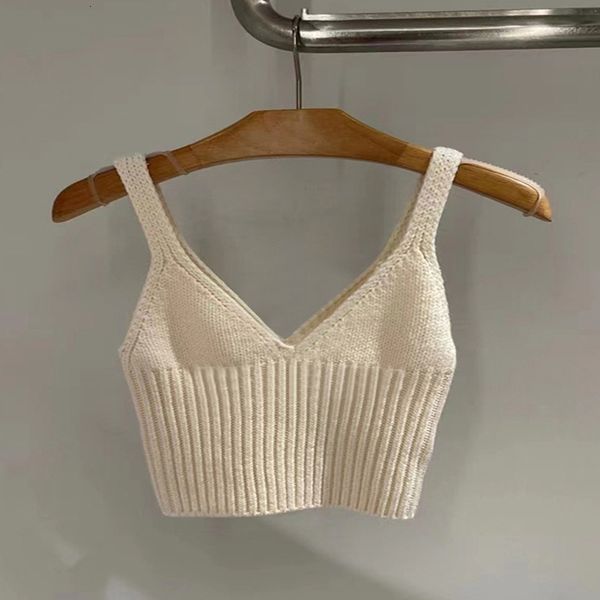 women's tanks camis dangjia spring and summer sleeveless chest wrapped short slim fit vest suspender sweater for women, White
women's tanks camis dangjia spring and summer sleeveless chest wrapped short slim fit vest suspender sweater for women, White