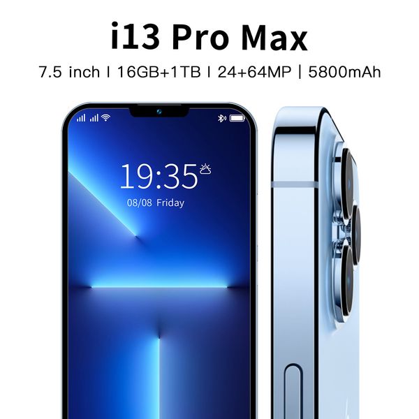 2022 latest smart phone i13 pro max 16gb+1tb 7.5 inch full screen smartphone 10 core 5000mah i13 pro android phone fast shipping
2022 latest smart phone i13 pro max 16gb+1tb 7.5 inch full screen smartphone 10 core 5000mah i13 pro android phone fast shipping