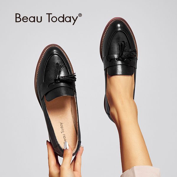 beautoday tassels penny loafer waxing sheepskin genuine leather pointed toe ladies slip on flat shoes handmade a27075 220613, Black
beautoday tassels penny loafer waxing sheepskin genuine leather pointed toe ladies slip on flat shoes handmade a27075 220613, Black