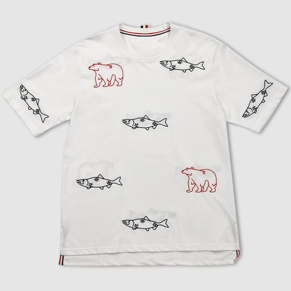 2022 summer t shirt korean fashion design pure cotton men's t-shirts custom animal embroidery slim classic causal tees female kawaii ha, White;black
2022 summer t shirt korean fashion design pure cotton men's t-shirts custom animal embroidery slim classic causal tees female kawaii ha, White;black