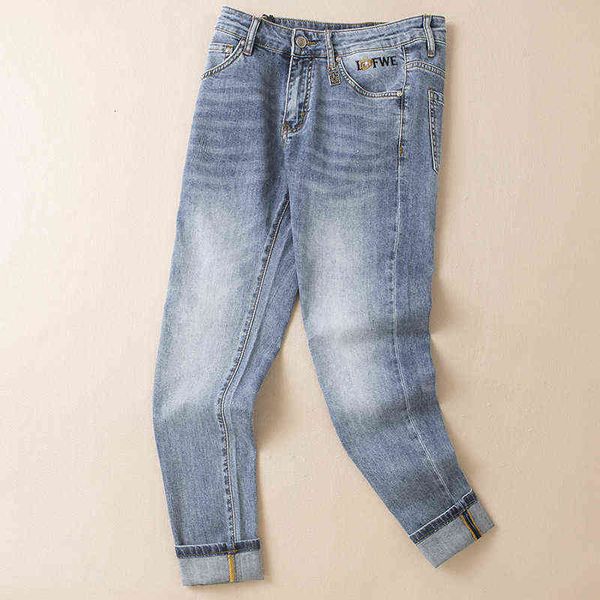 end high fashion brand korean jeans men's spring / summer 2022 embroidery elastic slim fit casual long pants, Blue
end high fashion brand korean jeans men's spring / summer 2022 embroidery elastic slim fit casual long pants, Blue