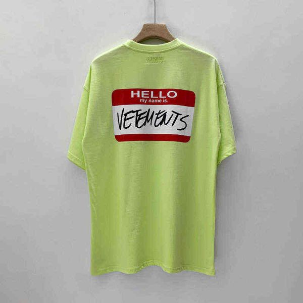 vetements high street designer hello my nane is styles loose casual hip round neck vtm short sleeve tshirt, White;black
vetements high street designer hello my nane is styles loose casual hip round neck vtm short sleeve tshirt, White;black