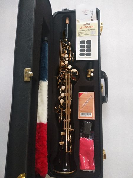 new soprano saxophone straight soprano sax model s-901 black mouthpiece professional level
new soprano saxophone straight soprano sax model s-901 black mouthpiece professional level