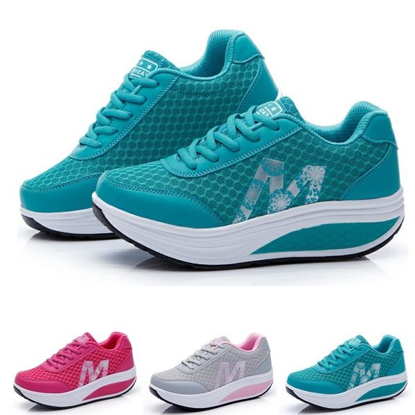 women casual mesh breathable shake shoes comfortable fitness sneakers thick sole platform shoes 220422, Black;white
women casual mesh breathable shake shoes comfortable fitness sneakers thick sole platform shoes 220422, Black;white