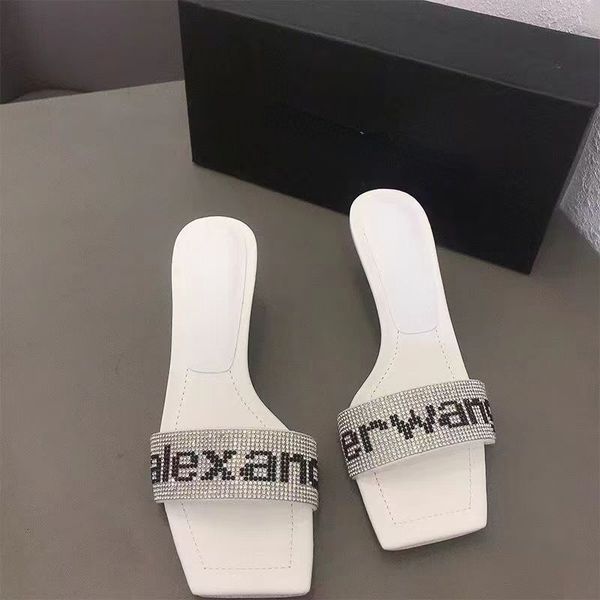 2022 new slippers women wear summer op75 fashion temperament european style rhinestone square head transparent thick bottom with high heels, Black
2022 new slippers women wear summer op75 fashion temperament european style rhinestone square head transparent thick bottom with high heels, Black
