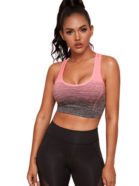 medium support two tone racer back sports bra t5a7#, Gray 
medium support two tone racer back sports bra t5a7#, Gray
