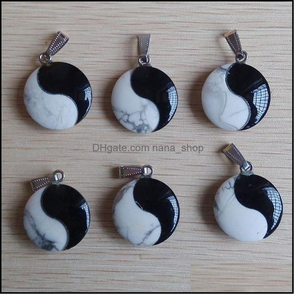 charms jewelry findings components natural stone white turquoise tai chi yin yang pendants for necklace earrings making drop delivery 2021, Bronze;silver
charms jewelry findings components natural stone white turquoise tai chi yin yang pendants for necklace earrings making drop delivery 2021, Bronze;silver