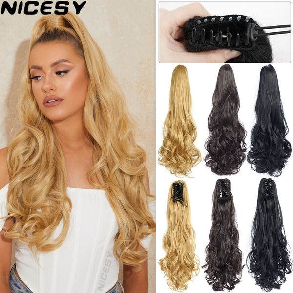 costume accessories synthetic long wavy claw clip on ponytail drawstring hairpiece wave curly black brown blonde ombre fake hair for women, Silver
costume accessories synthetic long wavy claw clip on ponytail drawstring hairpiece wave curly black brown blonde ombre fake hair for women, Silver