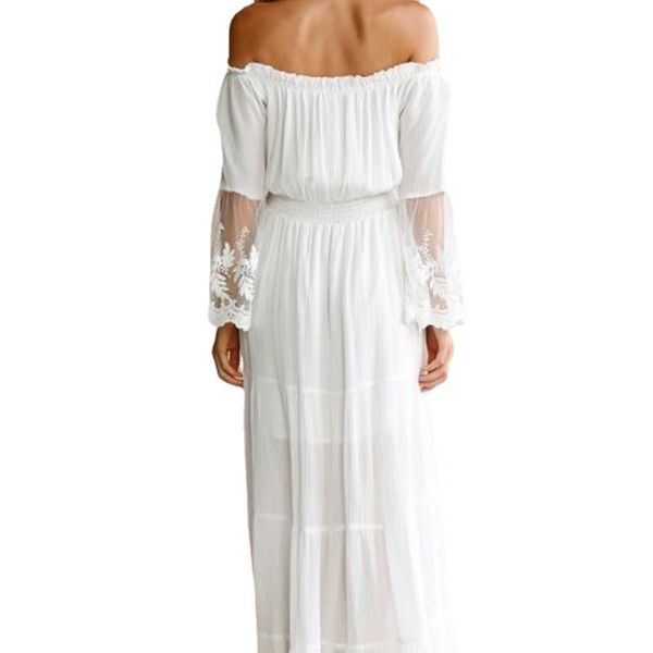 casual dresses fanco summer sundress women white beach strapless long sleeve loose off shoulder lace boho cotton maxi dress, Black;gray
casual dresses fanco summer sundress women white beach strapless long sleeve loose off shoulder lace boho cotton maxi dress, Black;gray