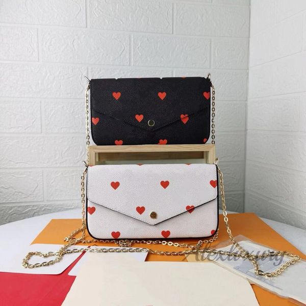 designer women cross body bag felicie pochette 3 multi clutch marmont wallets envelope style white black colorful flowers chain bags ladies, Red;black
designer women cross body bag felicie pochette 3 multi clutch marmont wallets envelope style white black colorful flowers chain bags ladies, Red;black