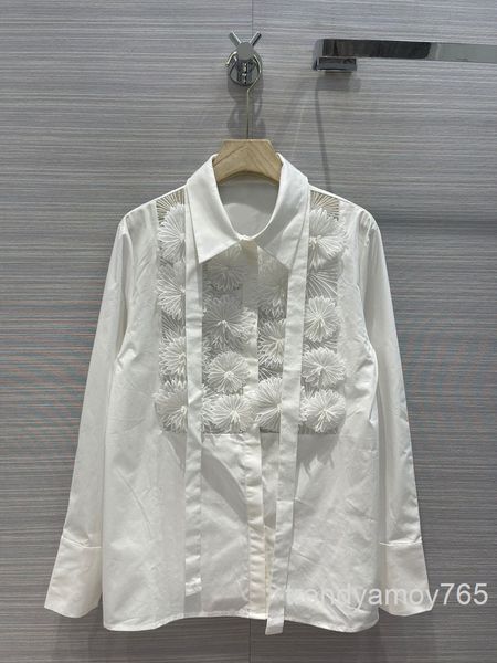 women's blouses & shirts design sense daisy flower shirt temperament simple personality solid color long sleeve spring and autumn high, White
women's blouses & shirts design sense daisy flower shirt temperament simple personality solid color long sleeve spring and autumn high, White