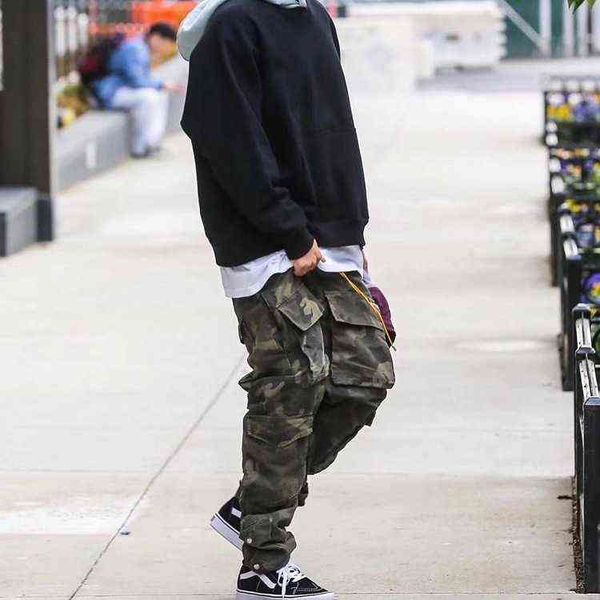 men's fashion hoodie brand jogger joggers wash rhude american multi pocket breasted overalls high street ins pants, Black
men's fashion hoodie brand jogger joggers wash rhude american multi pocket breasted overalls high street ins pants, Black