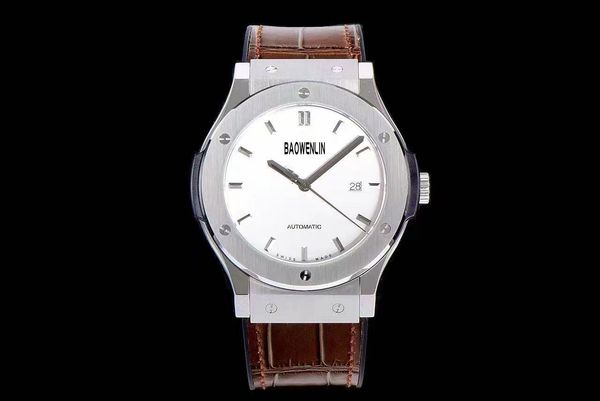 classic fusion men's automatic mechanical watch fine steel case classic elegant design with high-grade original rubber strap buckle sap, Slivery;brown
classic fusion men's automatic mechanical watch fine steel case classic elegant design with high-grade original rubber strap buckle sap, Slivery;brown