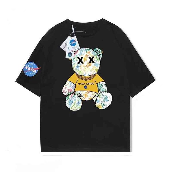2022 new nasa co branded puppet bear male and female couple t-shirt street trend breathable short sleeve, White;black
2022 new nasa co branded puppet bear male and female couple t-shirt street trend breathable short sleeve, White;black