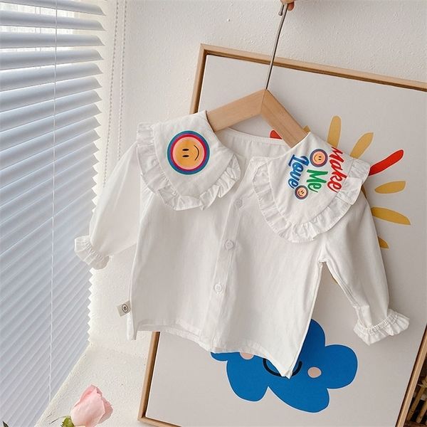 mi spring shirts long sleeve girls blouse peter pan collar smile kids base 220607, Blue
mi spring shirts long sleeve girls blouse peter pan collar smile kids base 220607, Blue