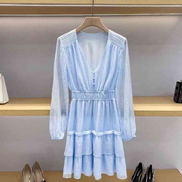 casual dresses fadan spring and summer french sweet style v-neck bubble sleeve waist wrinkle dress, Black;gray
casual dresses fadan spring and summer french sweet style v-neck bubble sleeve waist wrinkle dress, Black;gray