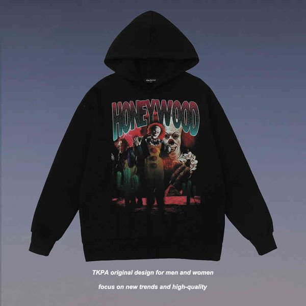 tkpa american hip hop dark figure direct jet printing sweater for men and women, Black
tkpa american hip hop dark figure direct jet printing sweater for men and women, Black
