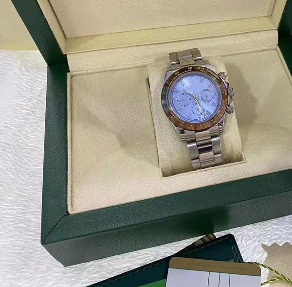 with original box stainless steel sapphire 116506 men's watch 40mm ceramic bezel blue dial automatic mens watches no chronograph 2022, Slivery;brown
with original box stainless steel sapphire 116506 men's watch 40mm ceramic bezel blue dial automatic mens watches no chronograph 2022, Slivery;brown