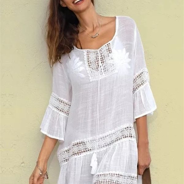 bikini set cover-ups casual v-neck short sleeve summer beach dress white tunic women wear swim suit cover up 382 220418, White;black
bikini set cover-ups casual v-neck short sleeve summer beach dress white tunic women wear swim suit cover up 382 220418, White;black