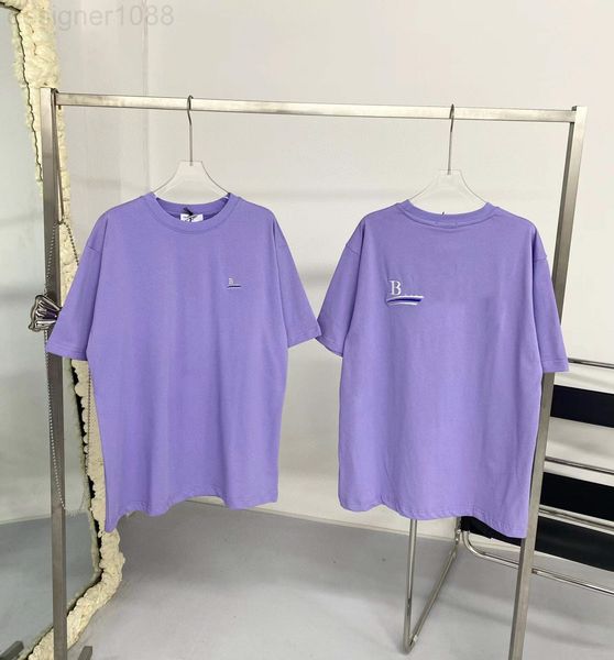 women's t-shirt designer spring and summer new correct edition paris alphabet wave embroidery round neck os loose large version couple, White
women's t-shirt designer spring and summer new correct edition paris alphabet wave embroidery round neck os loose large version couple, White