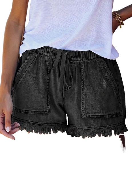 women's summer casual shorts breathable mid waist shorts with pockets 45z6#, White;black
women's summer casual shorts breathable mid waist shorts with pockets 45z6#, White;black