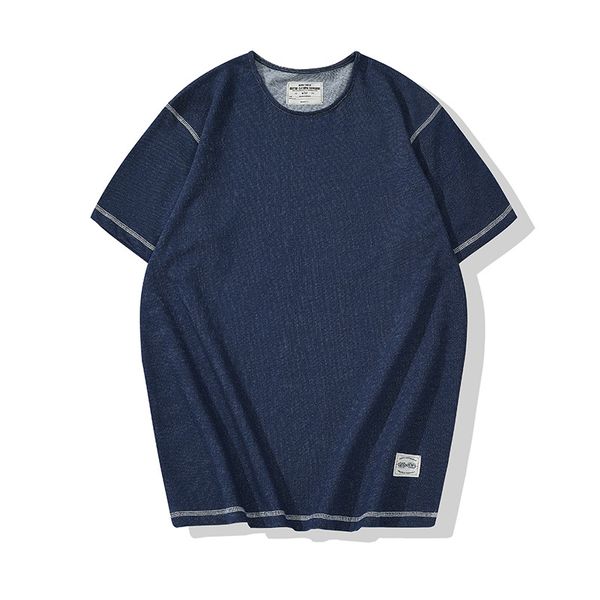 denim blue t shirt men summer knitted titched round neck short sleeve basic tshirt male vintage solid color casual tees cx220420, White;black
denim blue t shirt men summer knitted titched round neck short sleeve basic tshirt male vintage solid color casual tees cx220420, White;black