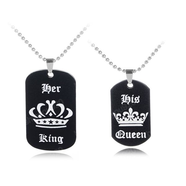 fashion black necklaces & pendants her king and his queen black titanium couple necklace pendant gifts loves, Silver
fashion black necklaces & pendants her king and his queen black titanium couple necklace pendant gifts loves, Silver