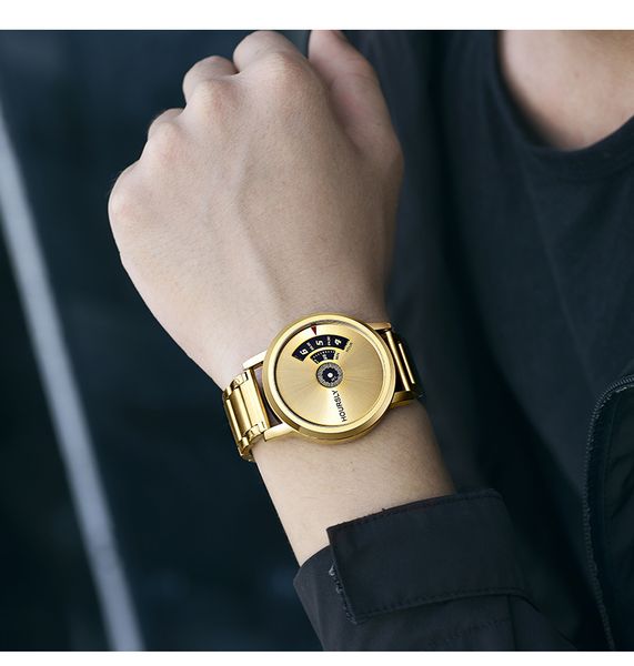 men's skeleton unscaled simple quartz watch, Slivery;brown 
men's skeleton unscaled simple quartz watch, Slivery;brown