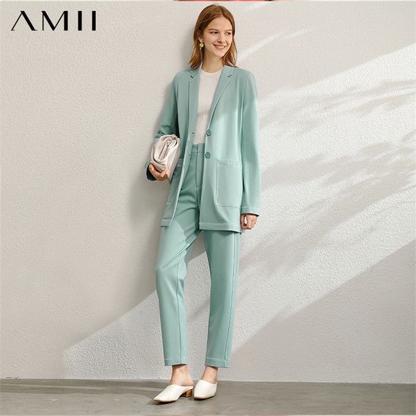 amii minimalist spring office lady two pieces set women fashion lapel solid blazer high waist pants female lj201119, White
amii minimalist spring office lady two pieces set women fashion lapel solid blazer high waist pants female lj201119, White