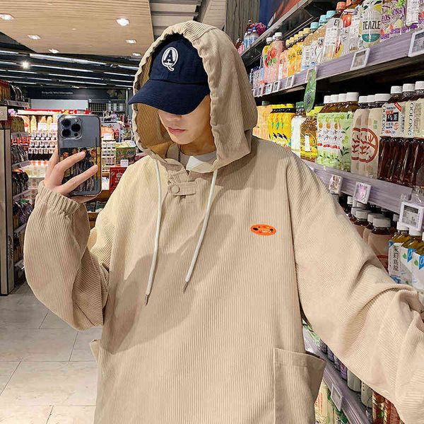hooded sports sweatshirt for men oversize loose corduroy hiphop trendy men clothes casual spring autumn long sleeve pullover t220726, Black
hooded sports sweatshirt for men oversize loose corduroy hiphop trendy men clothes casual spring autumn long sleeve pullover t220726, Black